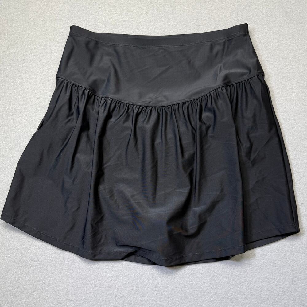 Raisins  Plus Size Tummy-Control Swim Skirt black 18W $56
